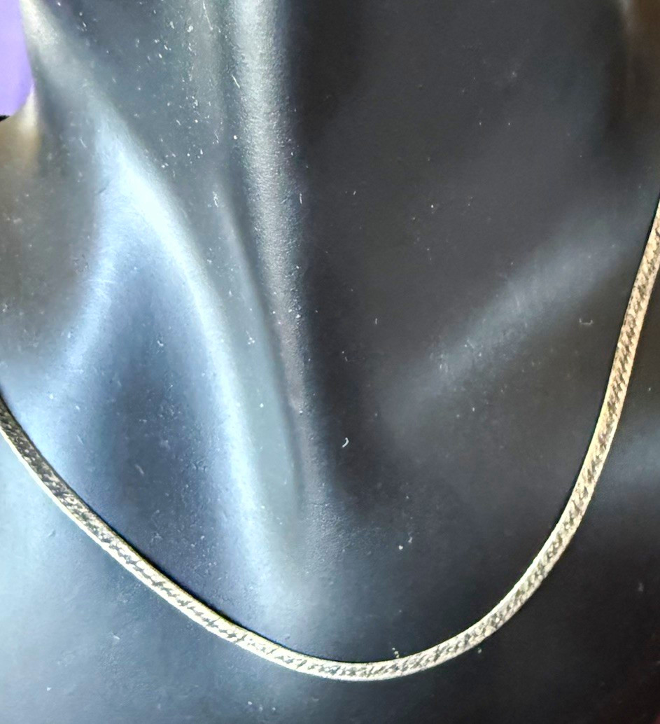 925 Sterling Silver Italy Snake Chain Necklace 18in