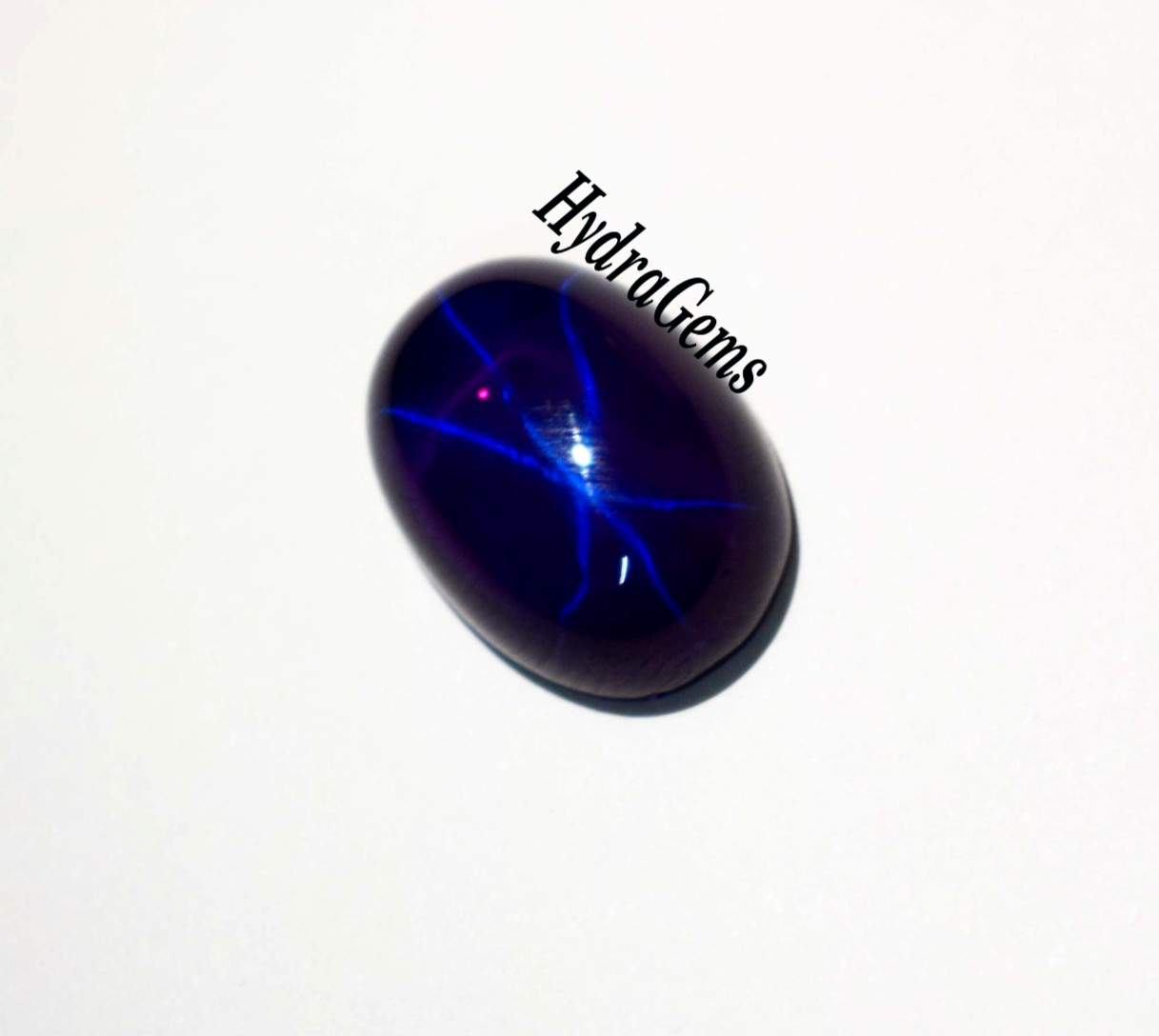 Natural 9Ct Blue Star Sapphire Cabochon 6 Rays Deep Royal Purplish Blue Gemstone