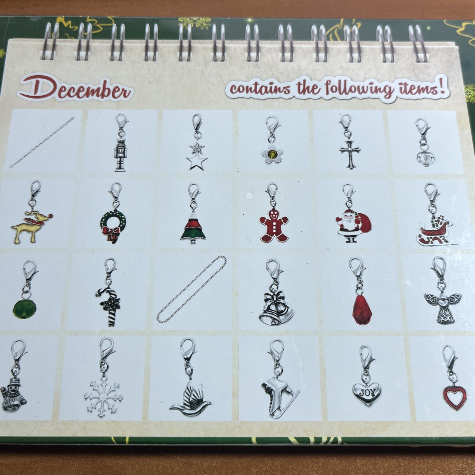 Advent Calendar Christmas Charm Collection Bracelet w/ Lobster Clasp – Sealed