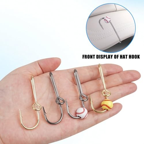 Fishing Hook Hat Pins,/20pcs Pins for Fishing Hat Hook Clip,Tie 10pcs Black