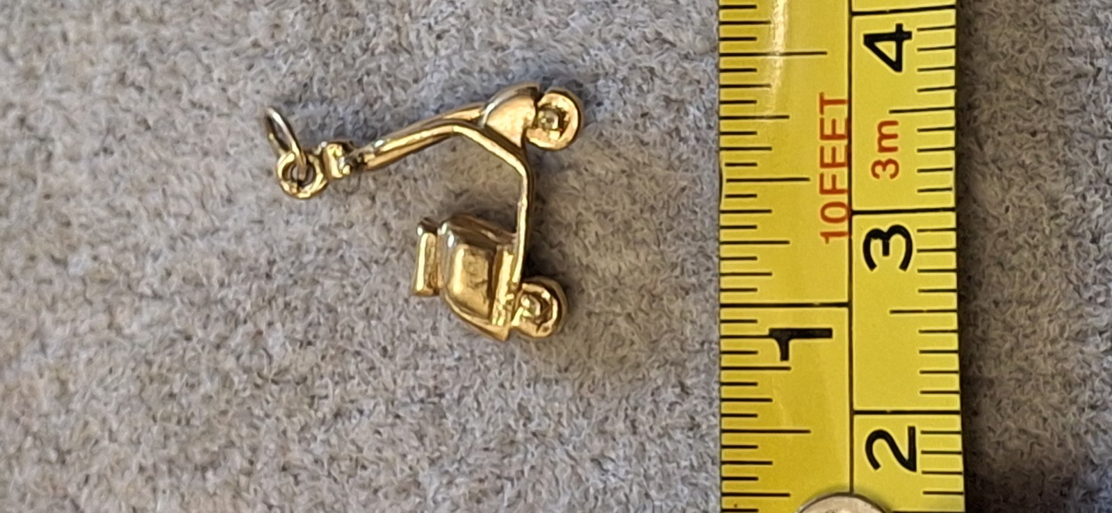Vintage 9ct Gold Vespa / Lambretta Scooter Charm / Pendant