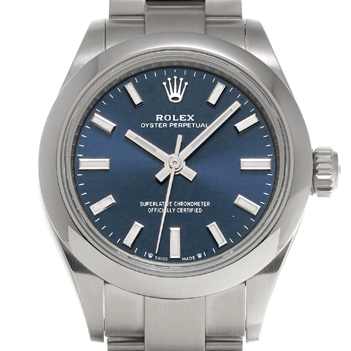ROLEX Oyster Perpetual 28 276200 Bright blue WATCH 728572
