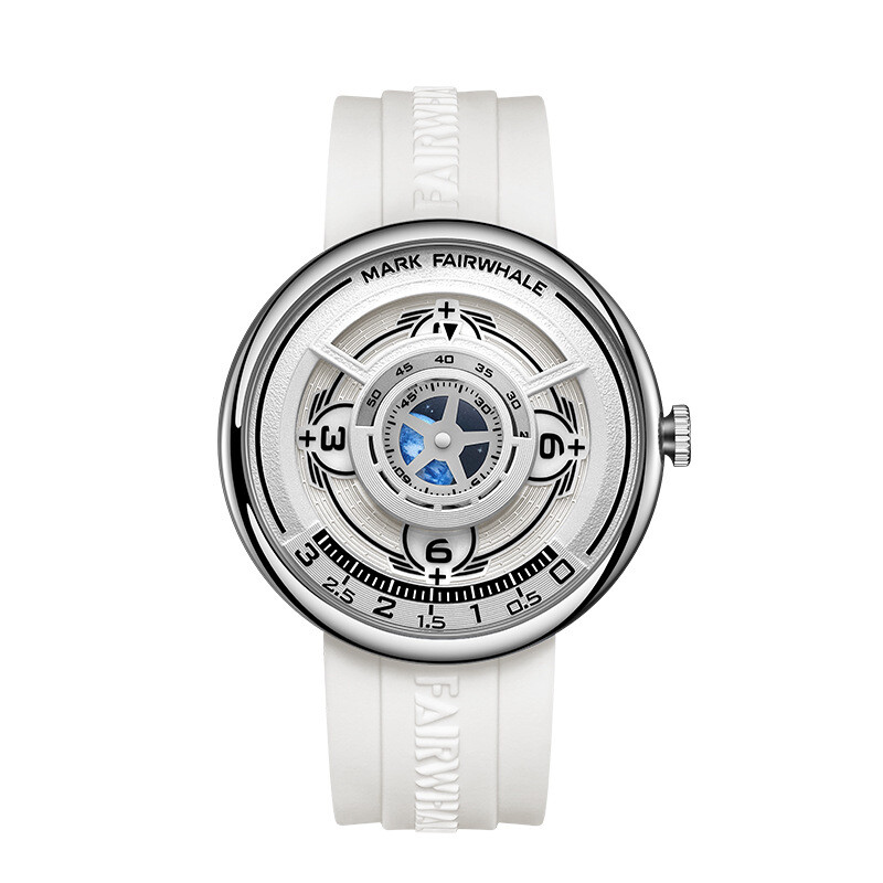 MARK FAIRWHALE Men’s Personality Dial Casual Sports Hollow Out Quartz Wristwatch