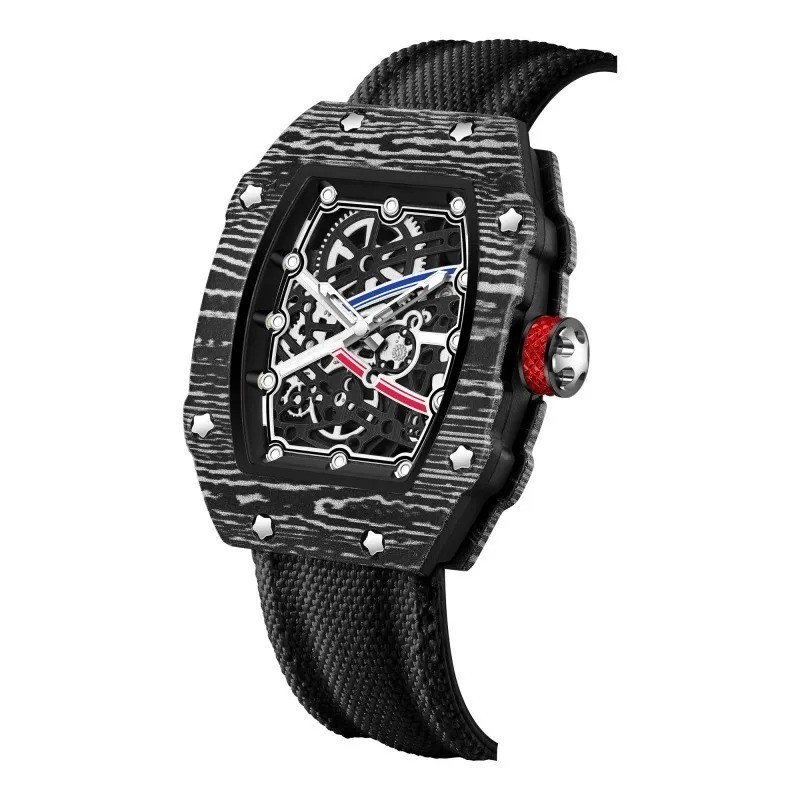 Ultra-Thin Wine Barrel Shaped Quartz Watch Nylon Strap Waterproof Casual Watch