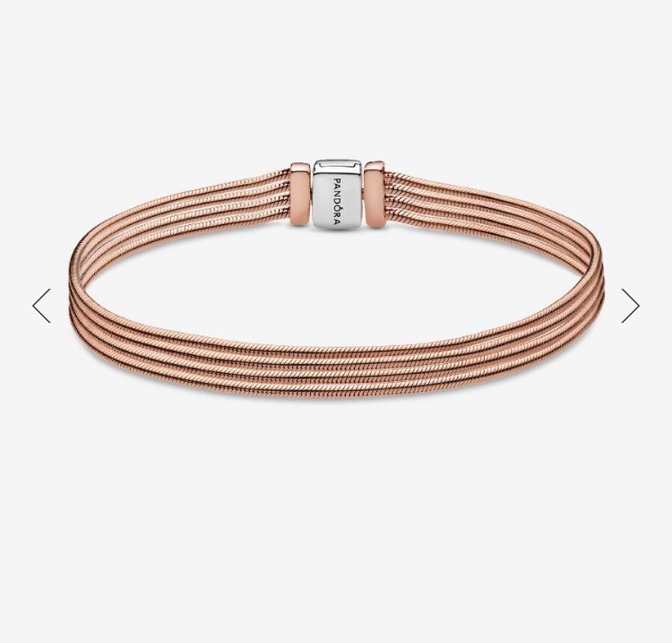 Pandora Rose Gold Reflexions Multi Snake Chain Bracelet Various Size NEW