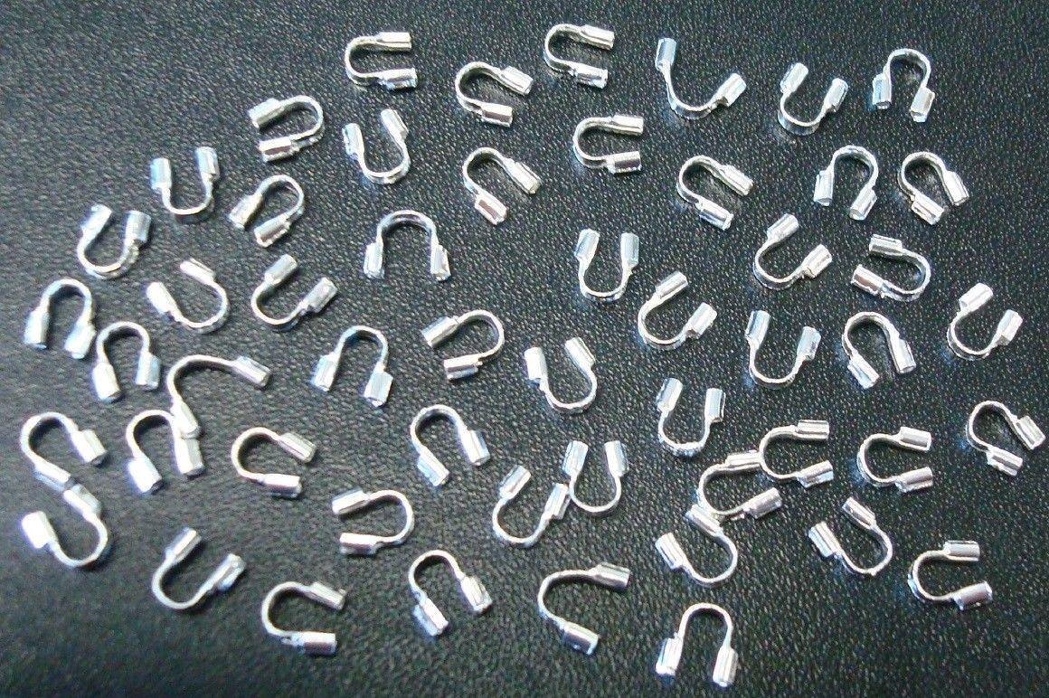 Wire Protectors SILVER plated crimping loop protects flex wire 5mm 50pcs FPC090A