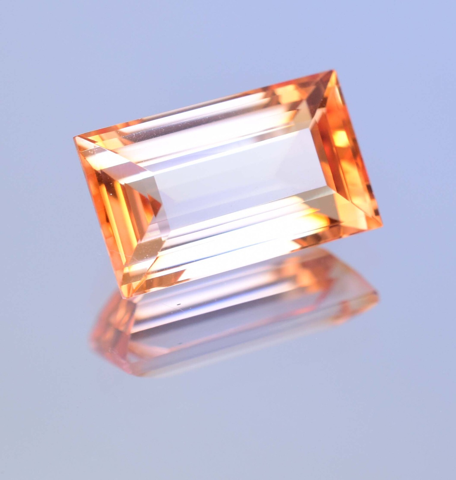 Natural imperial Topaz 9.10 Ct Baguette Stunning AGL Certified Loose Gemstone