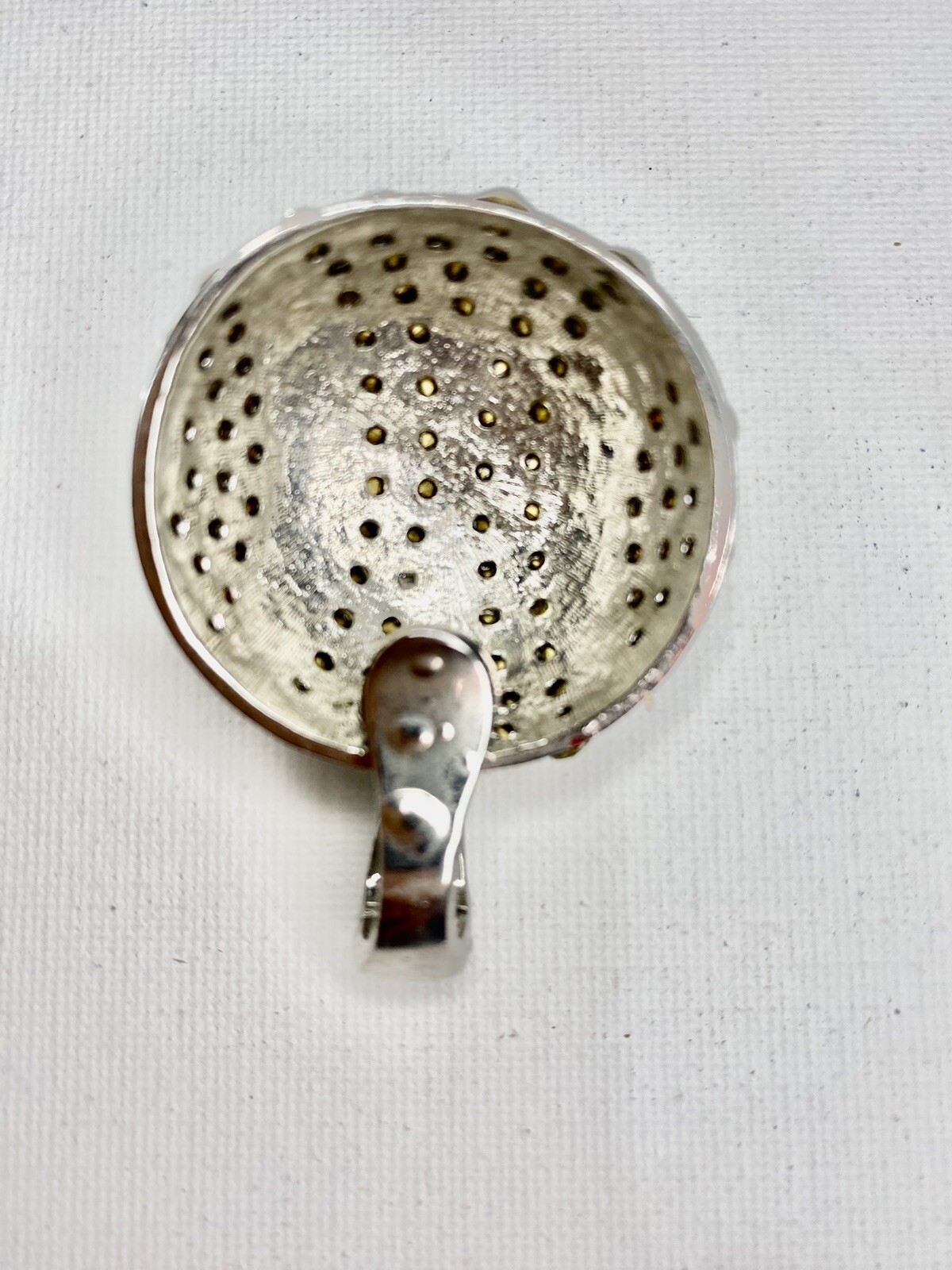 Silver-Toned “Baseball” Pendant