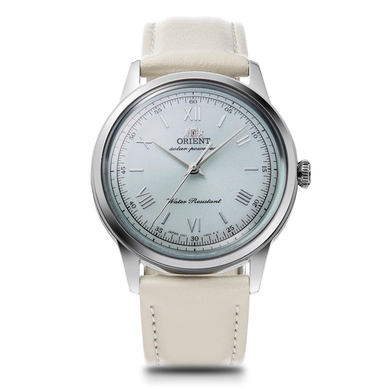 Orient Bambino RN-WK0002E Pale Green Dial Solar Powered Dress Watch Mens