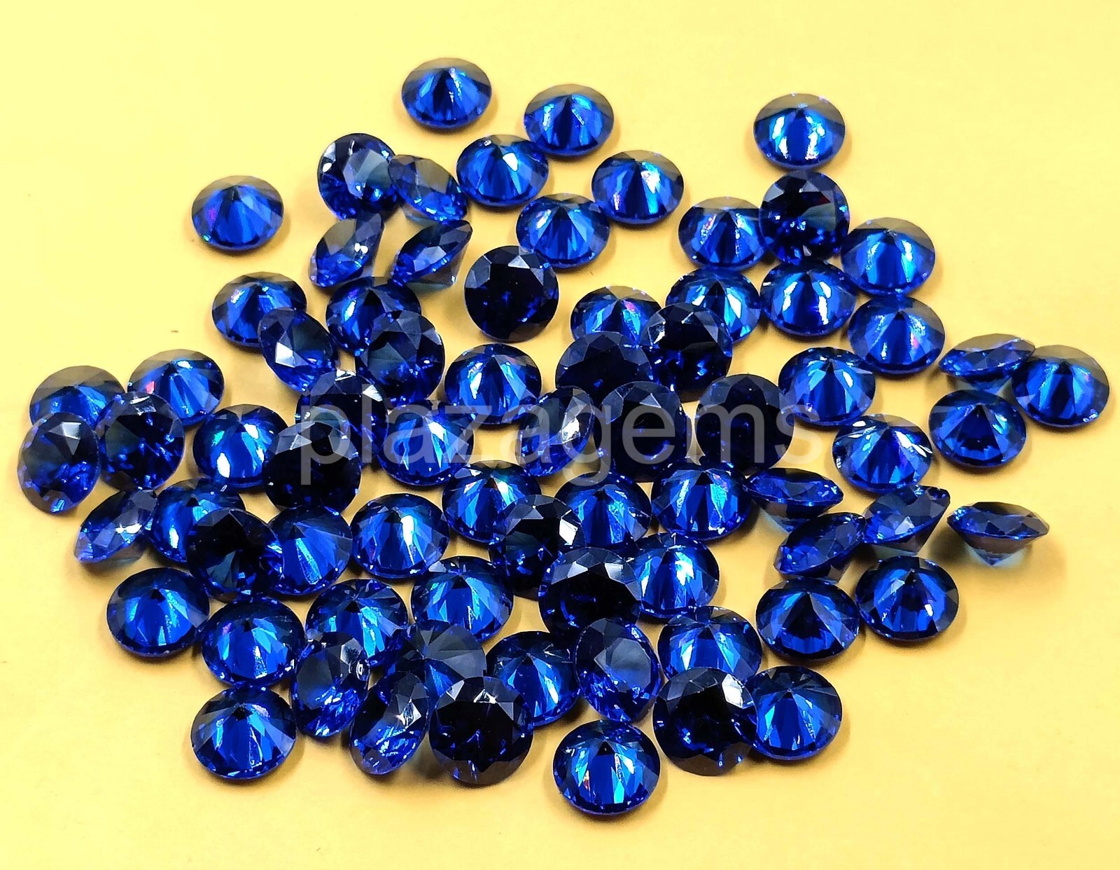 Round Shape Natural Blue Sapphire 5Pcs 10 x10 mm Size Certified Loose Gems 25N