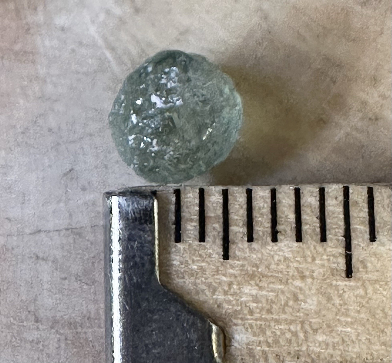 Gorgeous Natural Uncut Green Montana Sapphire 2.00 CT Approx 6x6x5 mm