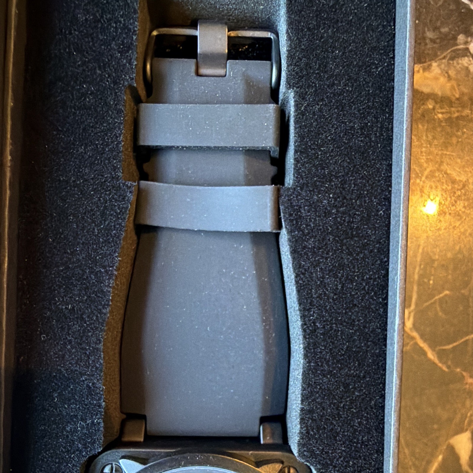 TACT LINE Tactline Analog/Digital Quartz SS Square Black Strap w/ Box