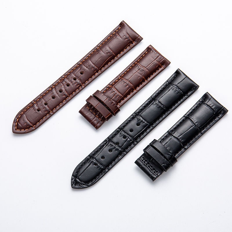 Quality Double Sided Genuine Leather Watch Strap Band 12mm-24mm Without Buckle