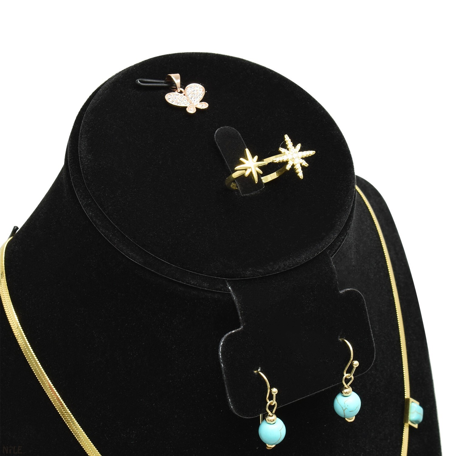 neuxi Jewelry Display Necklace Chain Jewelry Bust Display ,8.25 in Height, Black