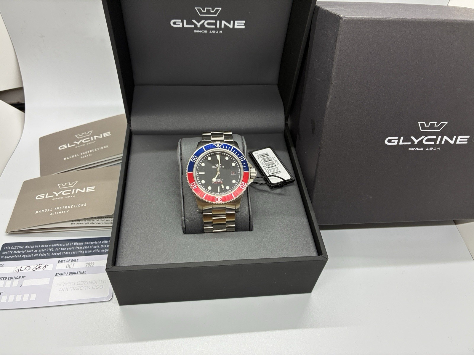 [NEW] Glycine Men’s Combat Sub 42mm Automatic Watch GL0388