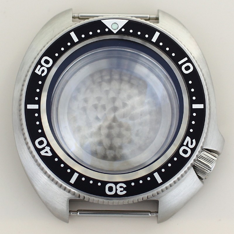 44mm Turtle Mod Stainless Watch Case Fit 28.5mm Dial For Seiko NH35 NH36 NH38