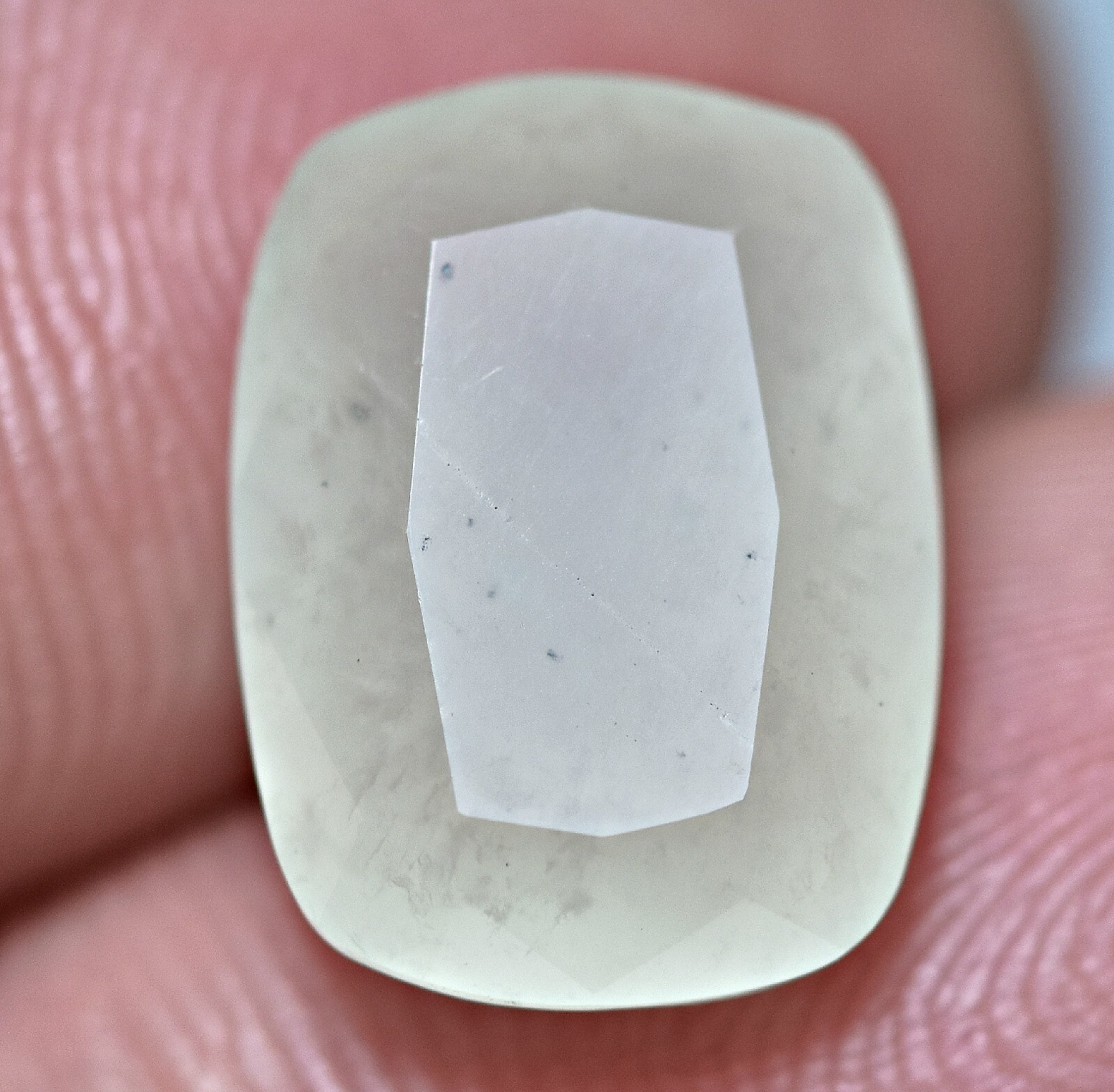 6.80 Carat Top Quality Faceted Rare White Grossular Cut Gem from Pakistan