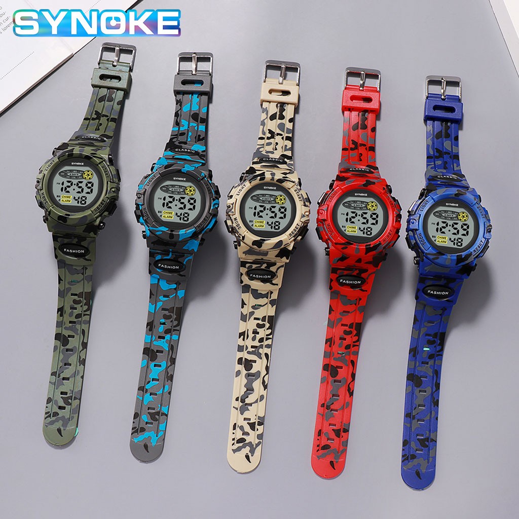 Boy and Girl Electronic Sports Watches Waterproof Watches LED Screen Watch Gift