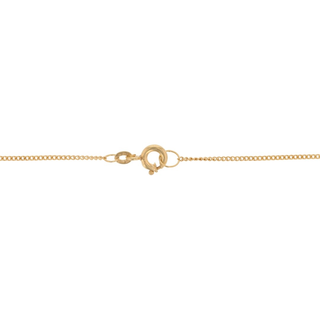 1mm Curb Link Chain 16″ Necklace 18k Yellow Gold 1.98 Grams