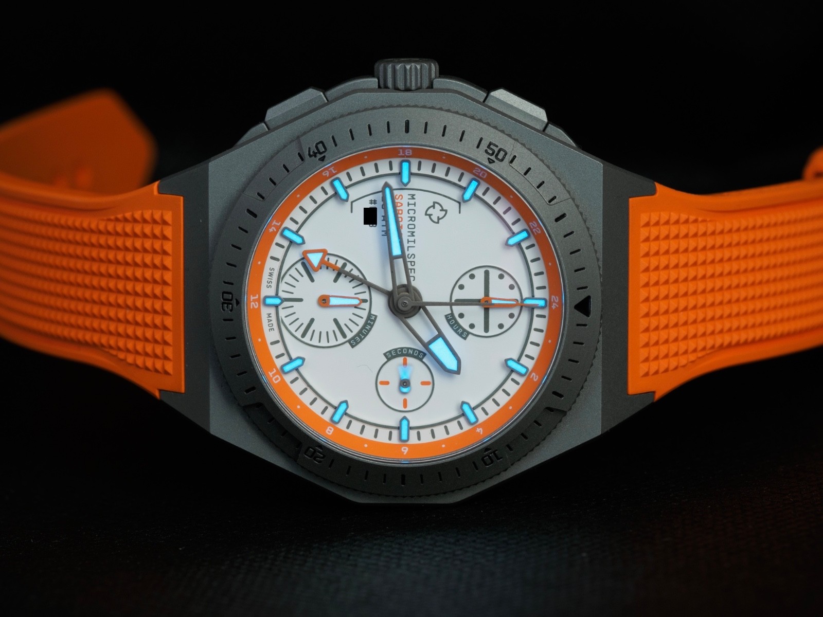 Micromilspec Milgraph Project Sabotage – 1 of 75 Titanium tool watch, GMT chrono