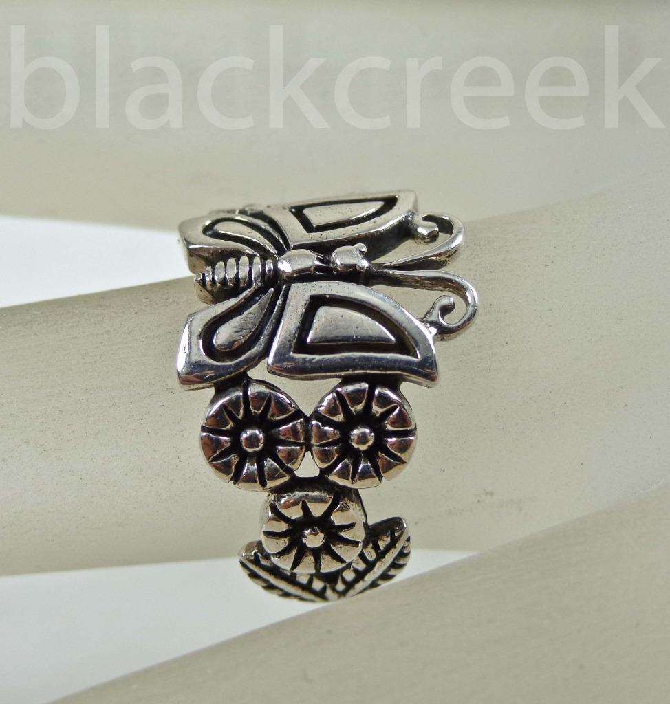 Sterling Silver Lady’s Large Antiqued Butterfly Ring Size 4/5/6/7/8/9/10/11/12