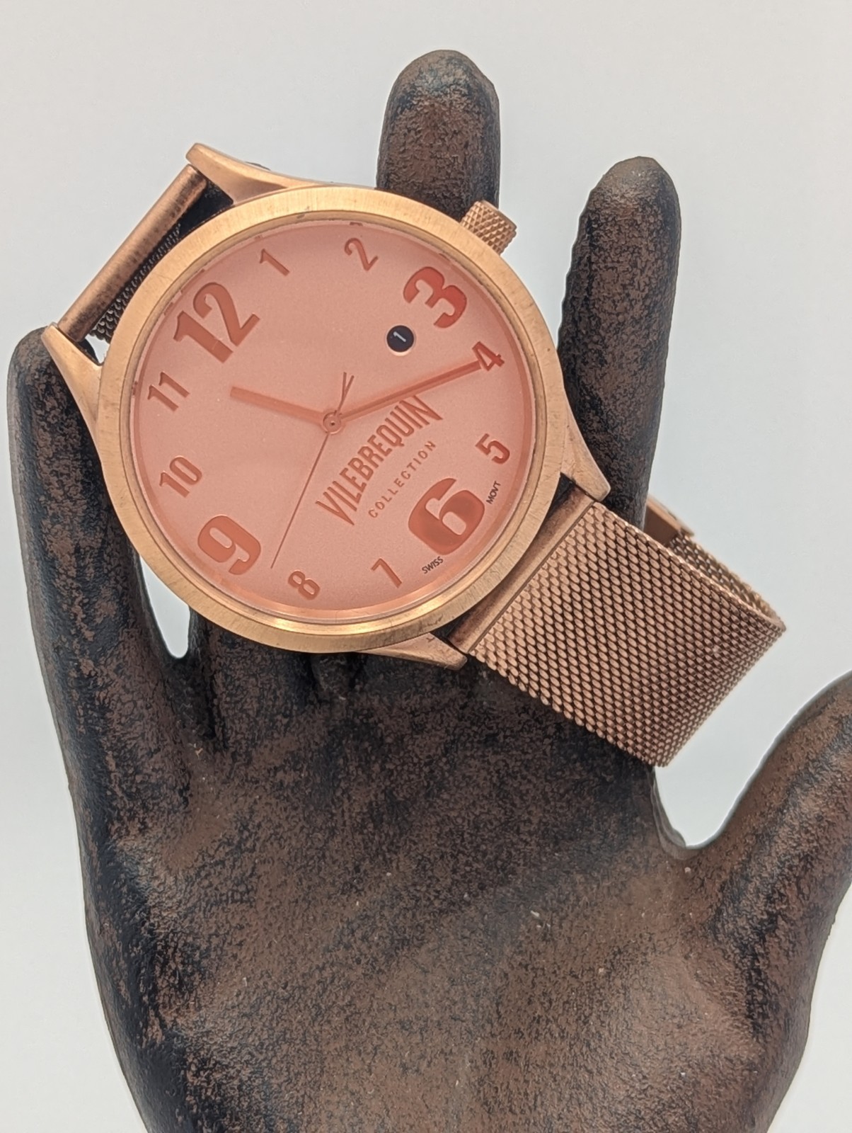Vilebrequin Limited Edition Watch 43mm date rose metal strap