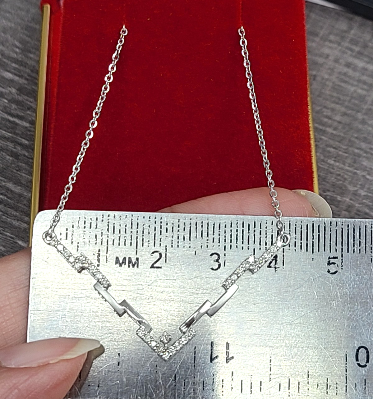 Deal! 0.27CT Natural Genuine Round Cluster Diamond 14K White Gold Necklace 18″