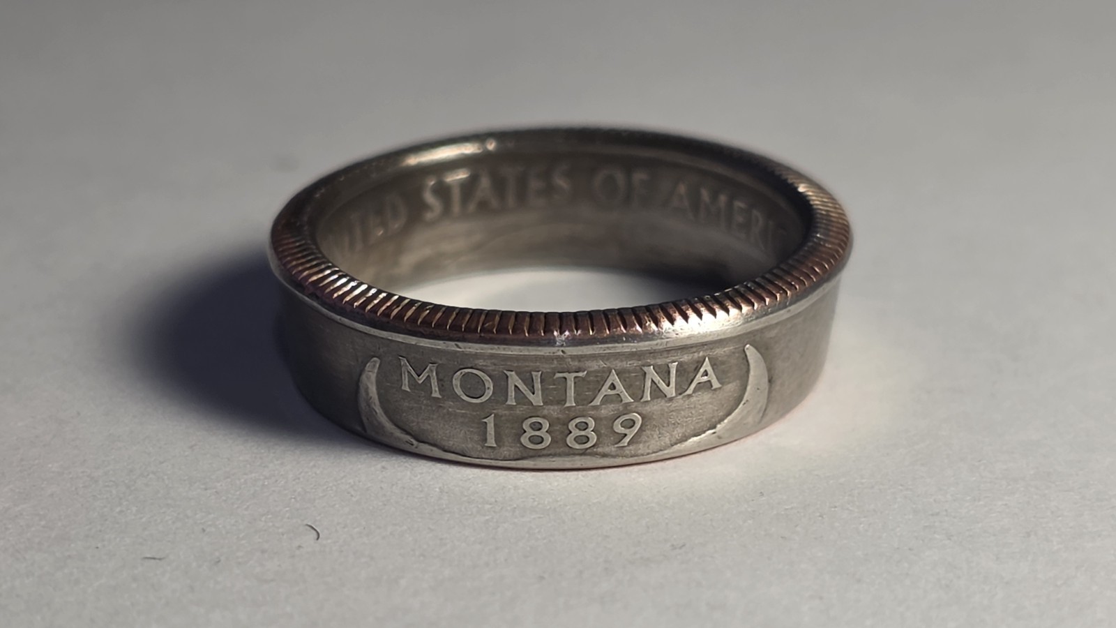 Handmade US State Quarter Coin Ring – Sizes 4-14 – Any State – Amazing Gift
