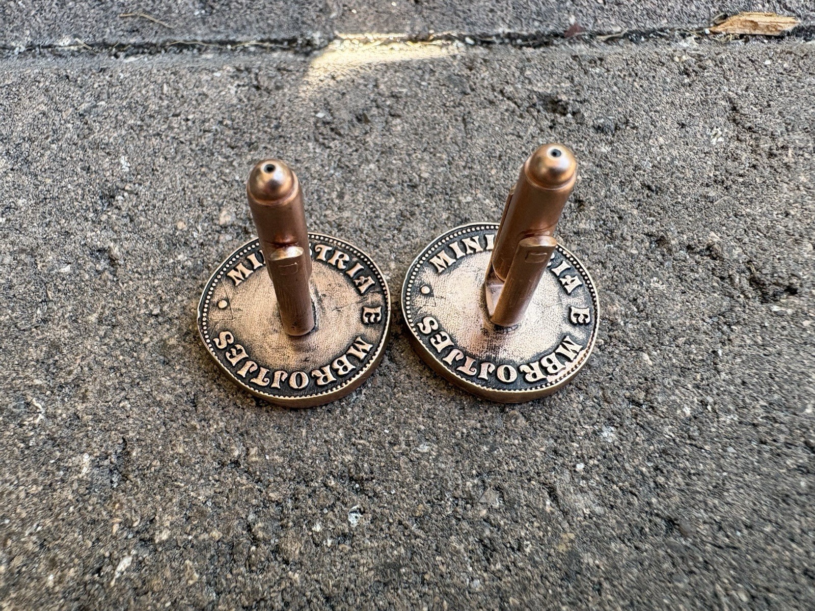 Albania Ministry of Defense Eagle Cufflinks – Copper Style – Like a New in Box