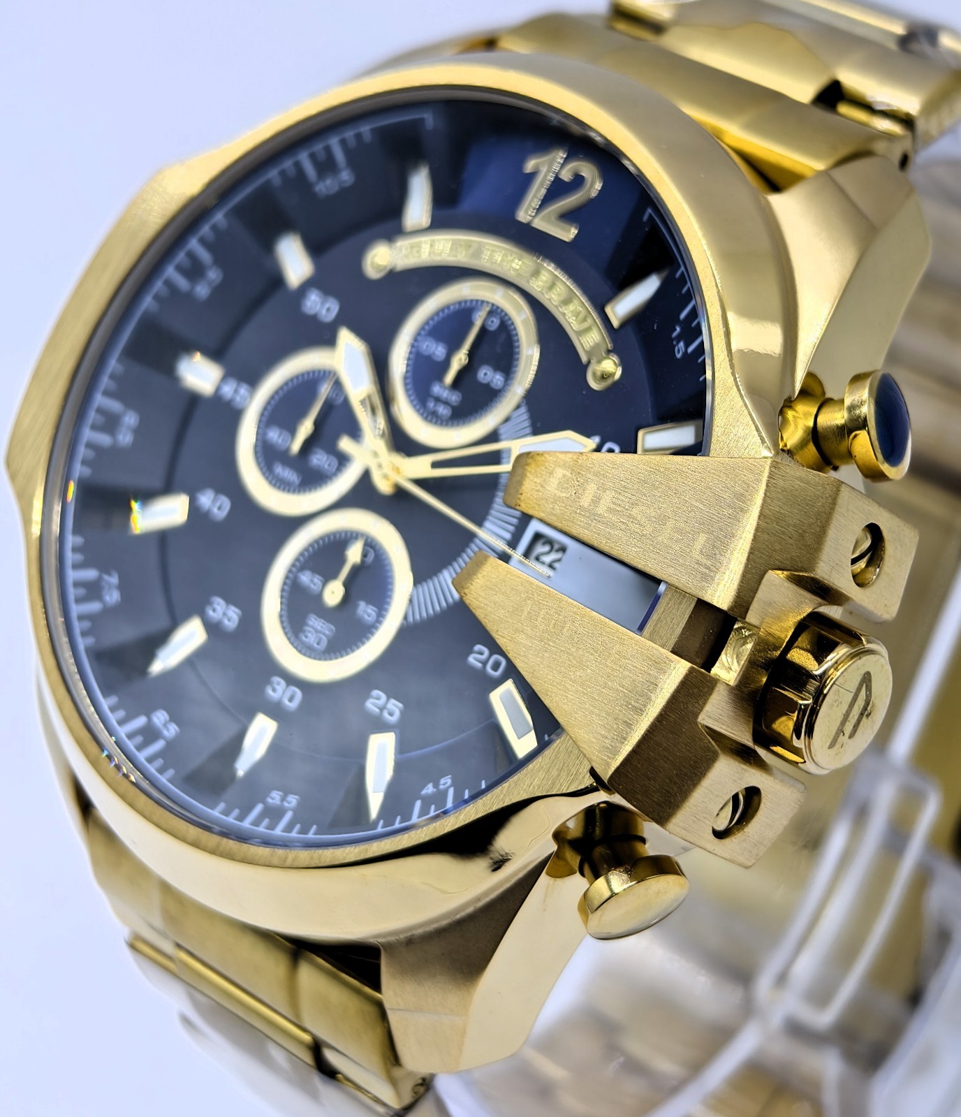 Awesome Diesel 10 Bar ”ONLY THE BRAVE” Chronograph Quartz Men’s Wrist Watch