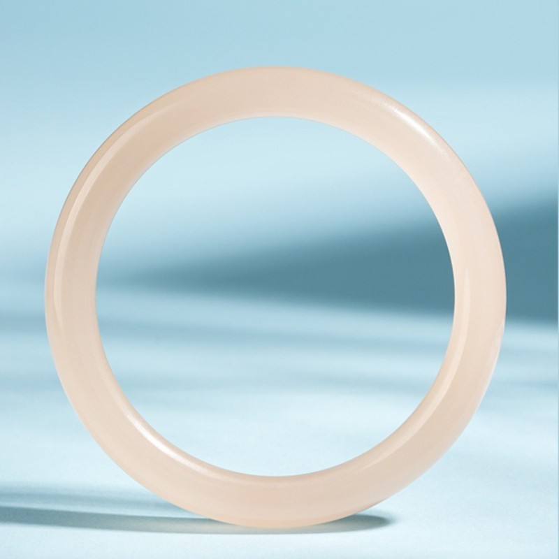 10mm Certified Natural Afghan jade dusty pink Bracelet round bar fresh and sweet