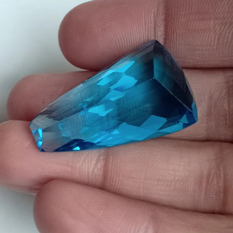 BIG !! 53.97 Ct Natural Swiss Blue Topaz Fancy For Jewelry November Birthstone