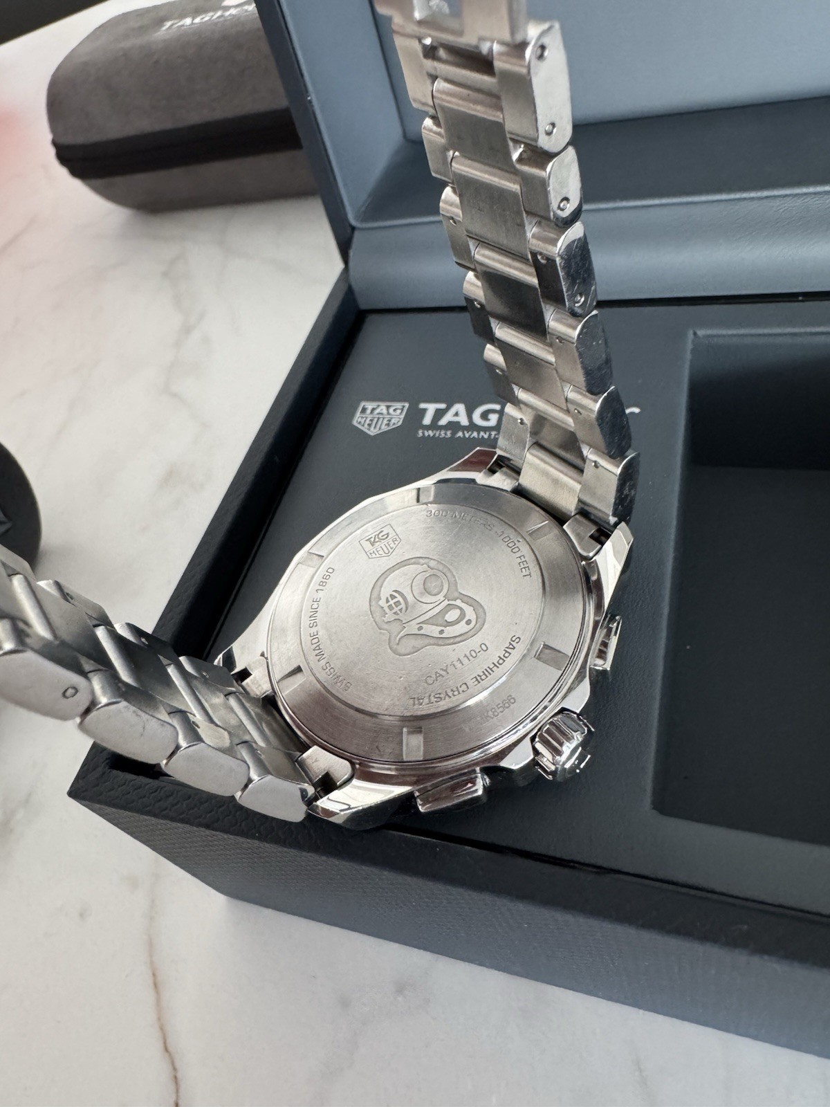 TAG Heuer Aquaracer CAY1110-0 Quartz Chronograph Black Dial 43mm 300m
