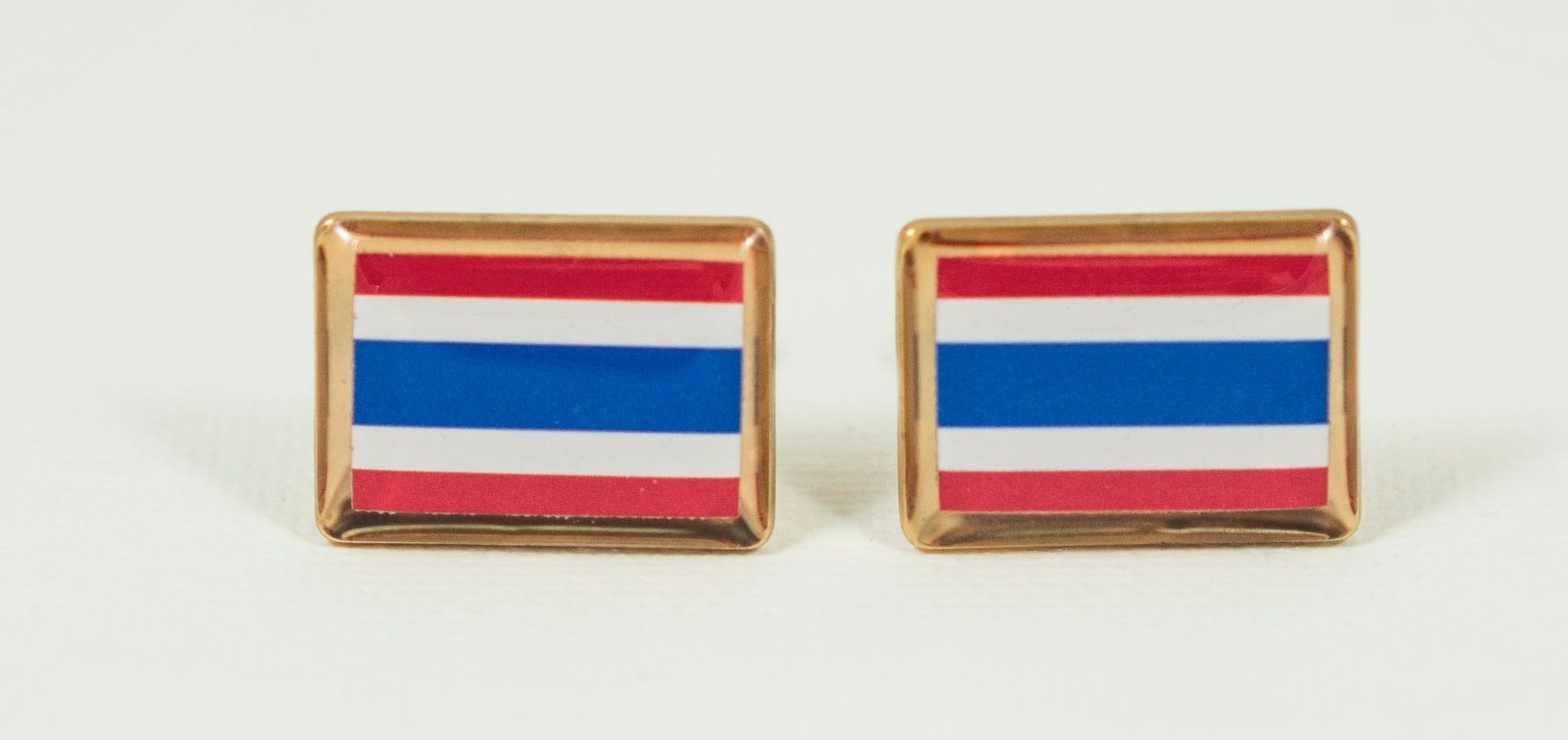 Thailand Flag Cufflinks–Thai Asian Southeast Asia Bangkok Siam Siamese