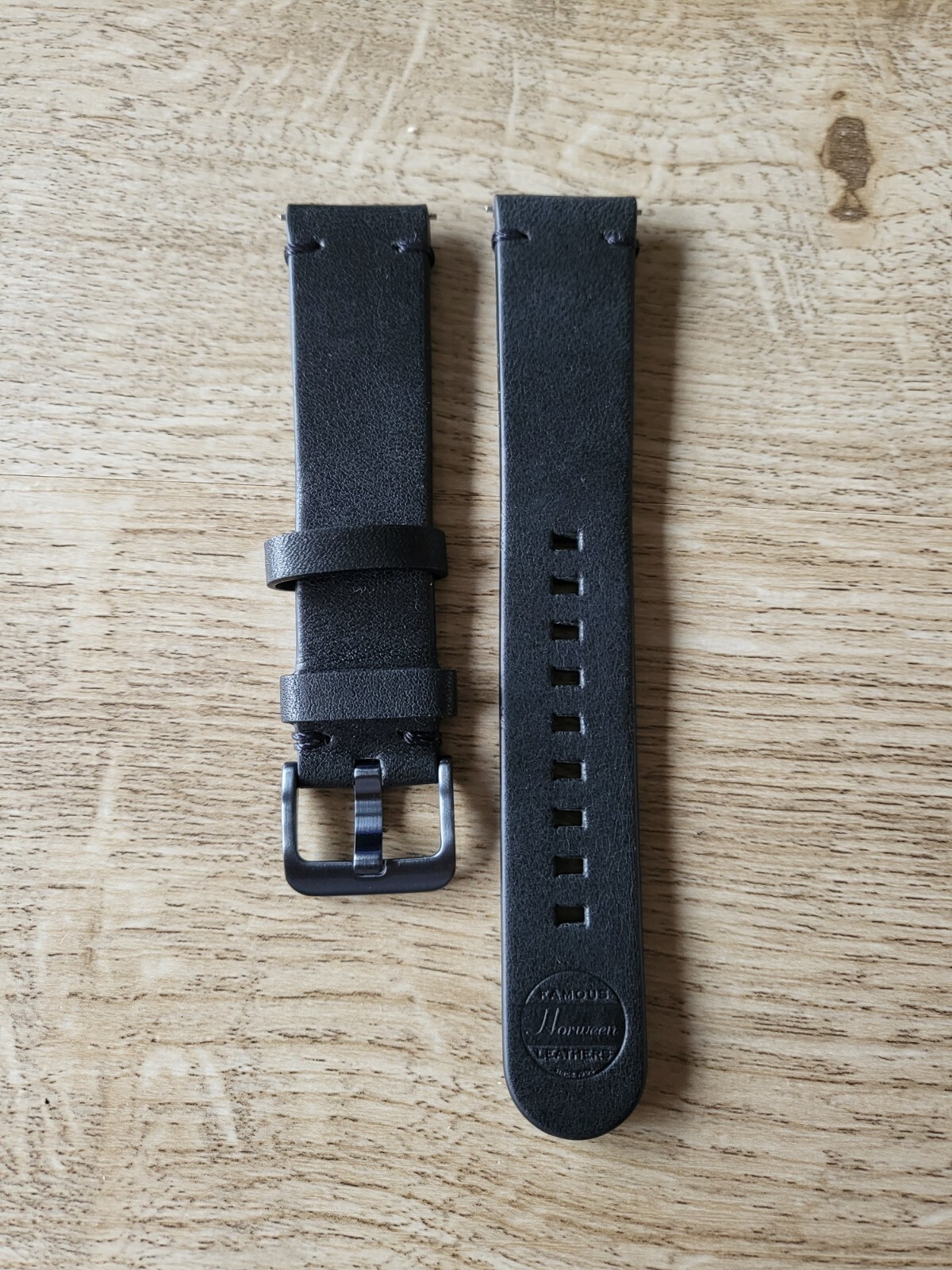 AVIATOR BLACK GENUINE LEATHER WATCH STRAP 20MM EASY FIT HIGH QUALITY SS BUCKLE