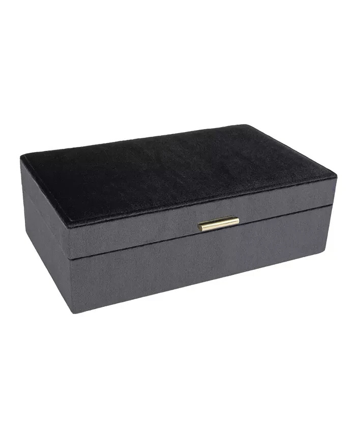 Mele & Co Jewel Onyx Elegant Velvet Jewelry Case, NEW