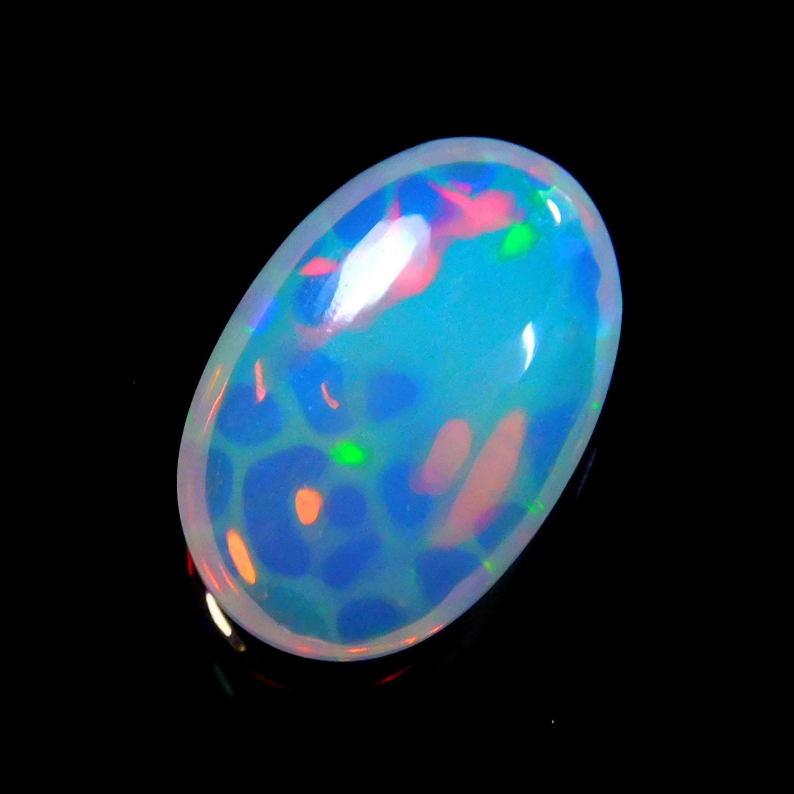 Honeycomb Ethiopian Opal Cabochon Loose Gemstone, Size 14.9×9.8×4.5mm 3.3Cts