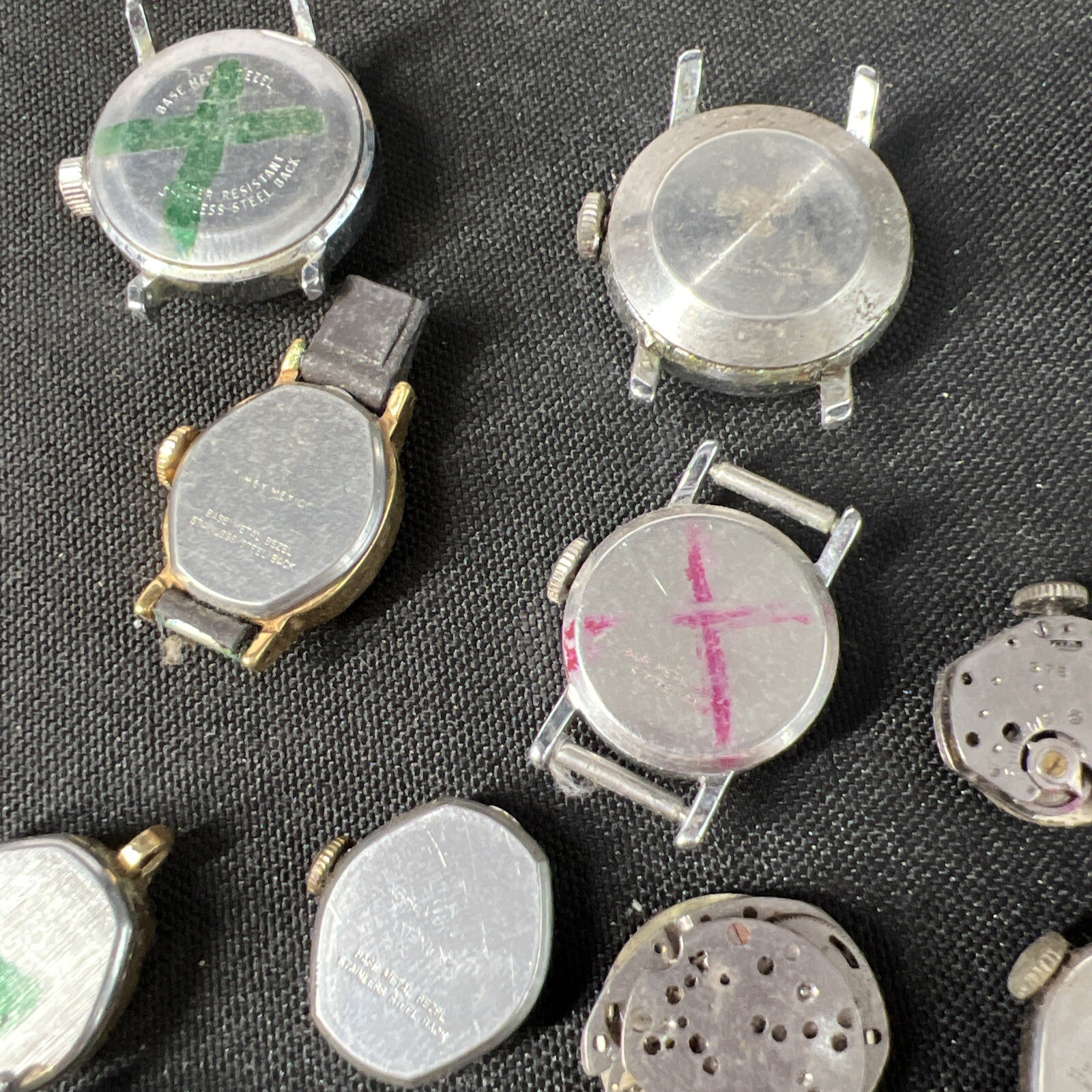 16 Lot Vintage Antique Ladies Watches TIMEX Military UFO Art Deco 60’s (parts)