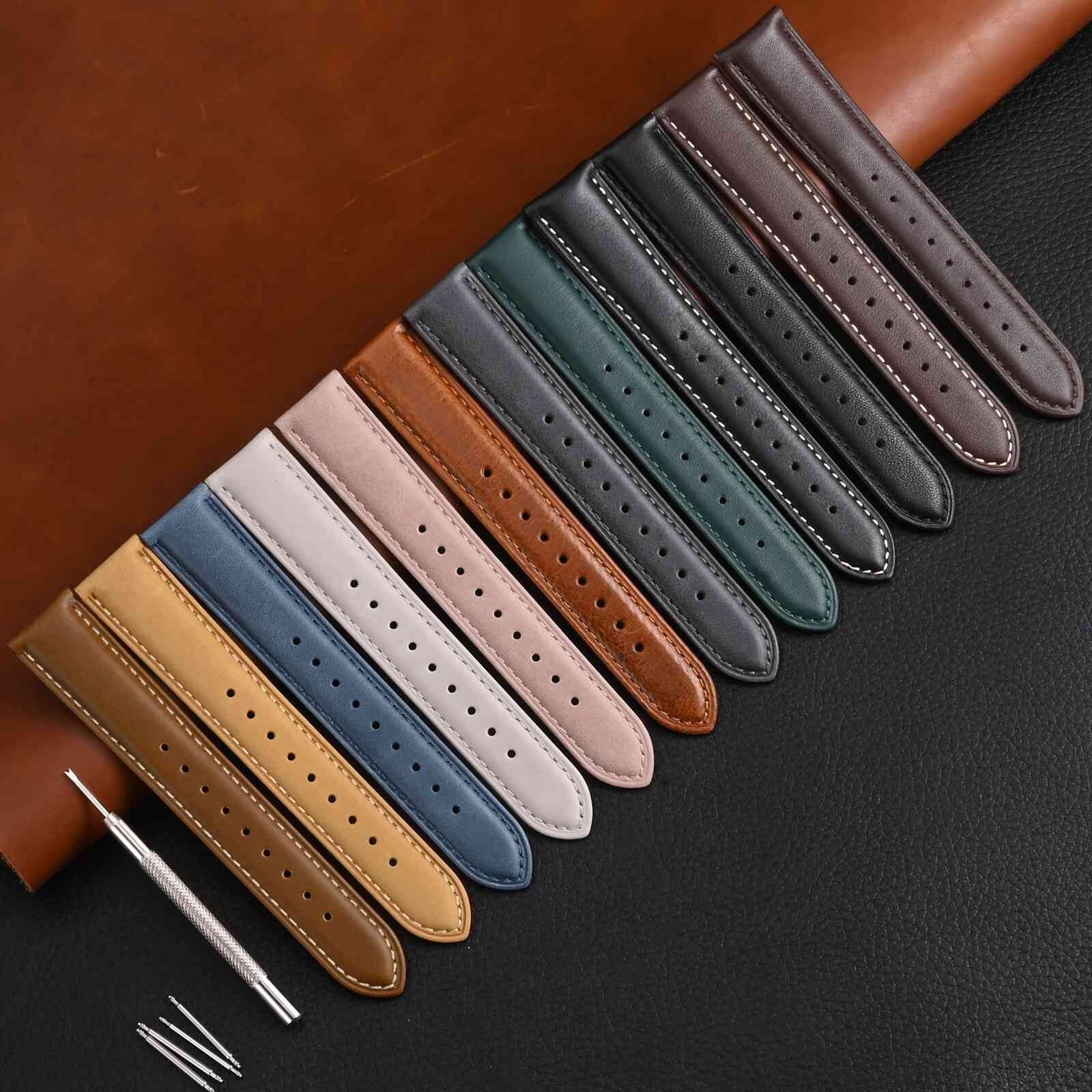 WOCCI Vintage Leather Watch Band 14 15 16 17 18 19 20 21 22 23 24mm Strap