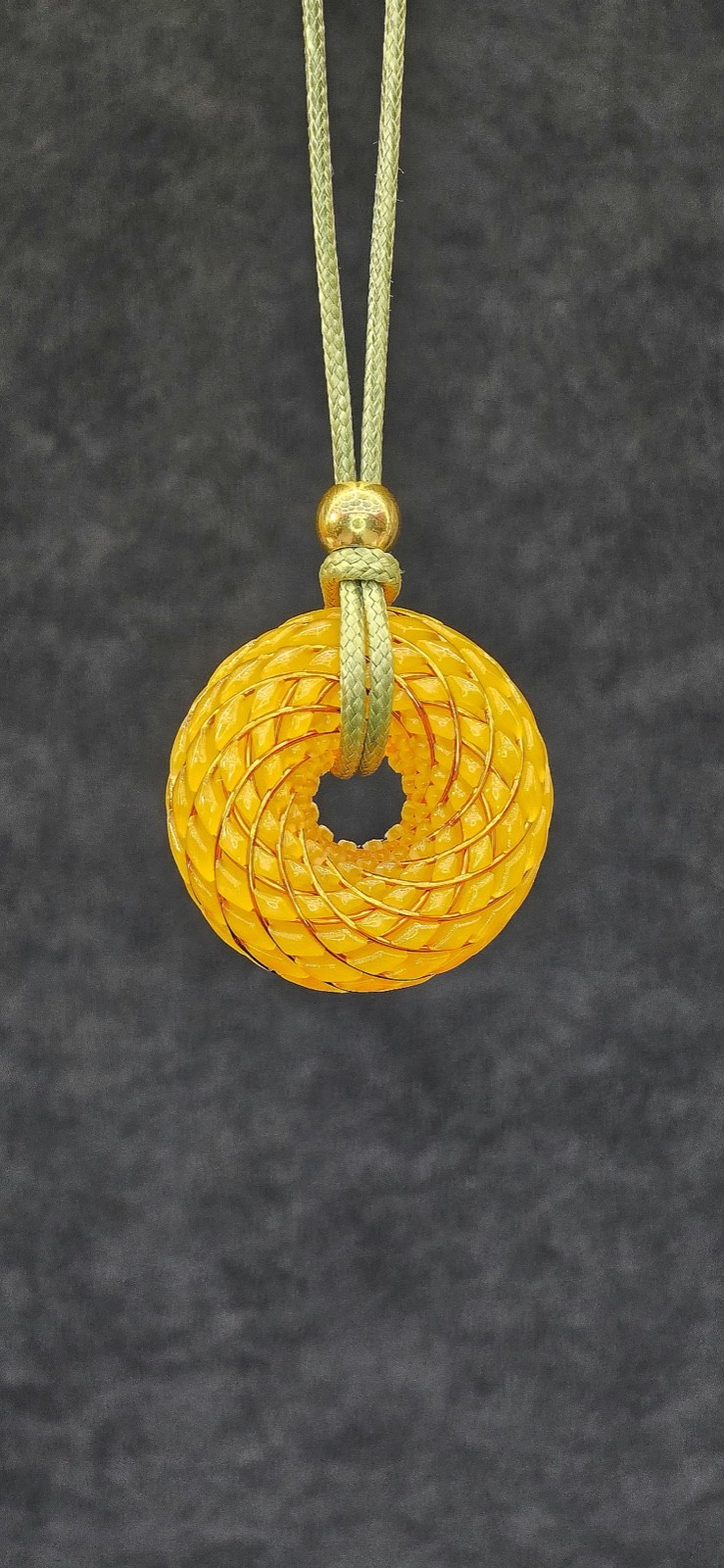 Luminous Glow in the Dark Torus Pendant Sacred Geometry Necklace