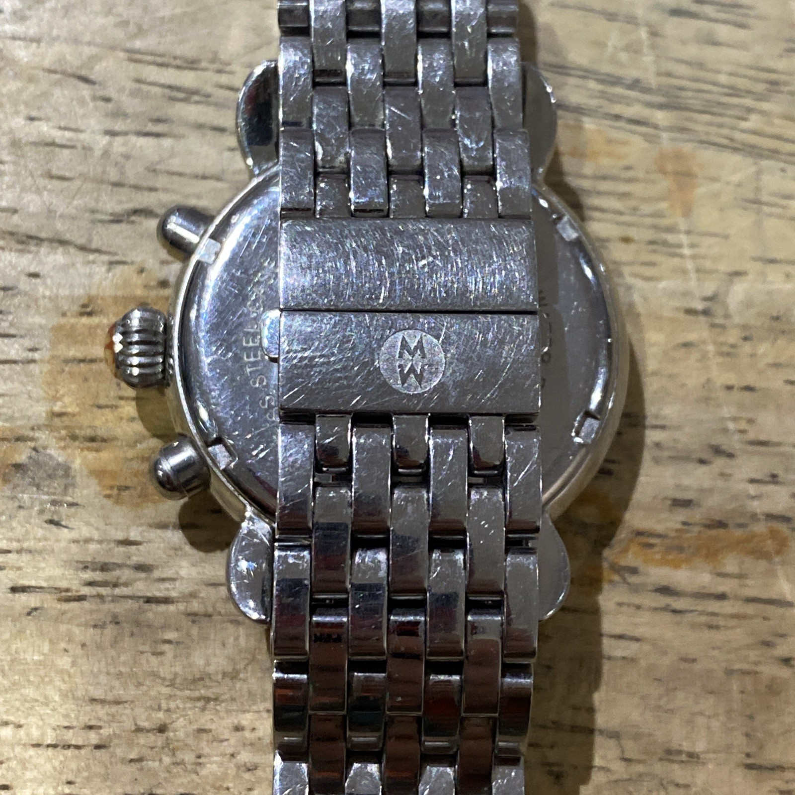 MICHELE CSX Diamond Chronograph MOP Dial Stainless Steel Watch 71-3600