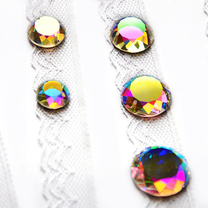 Wholesale 2010TH AB Strass Flat Back Sew On Stones Crystal Glass Rhinestone