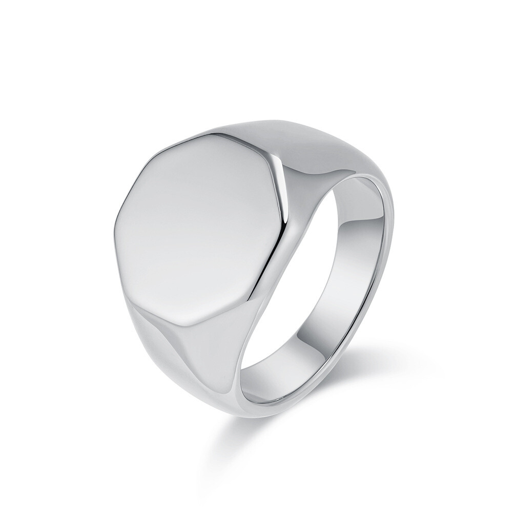 Men Women Statement Signet Ring Stainless Steel High Polish Cocktail Biker Gift