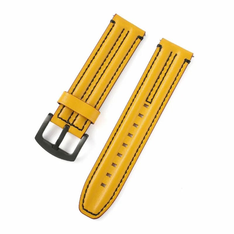 Cow Leather Watch Strap 20mm 22 24mm Stitching Watch Band Vintage Wristband Belt