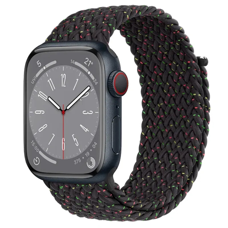 Braided Solo Loop For Apple watch Band 45/40/44/41/42/38/49mm Elastic Bracelet