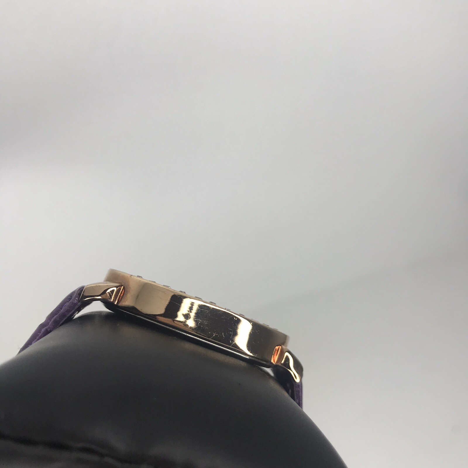Tavan Jeanne Watch Purple Leather Swarovski Elements crystals Mother Of Pearl