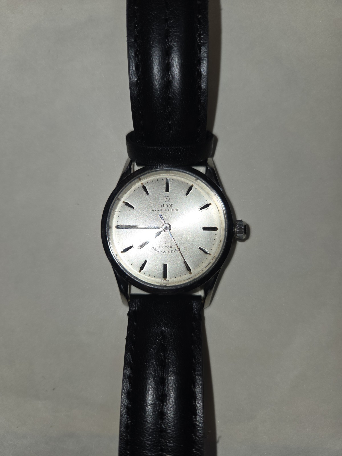 Vintage Tudor Oyster Prince 7967 Automatic Rose Dial Rolex Crown & Caseback Swis