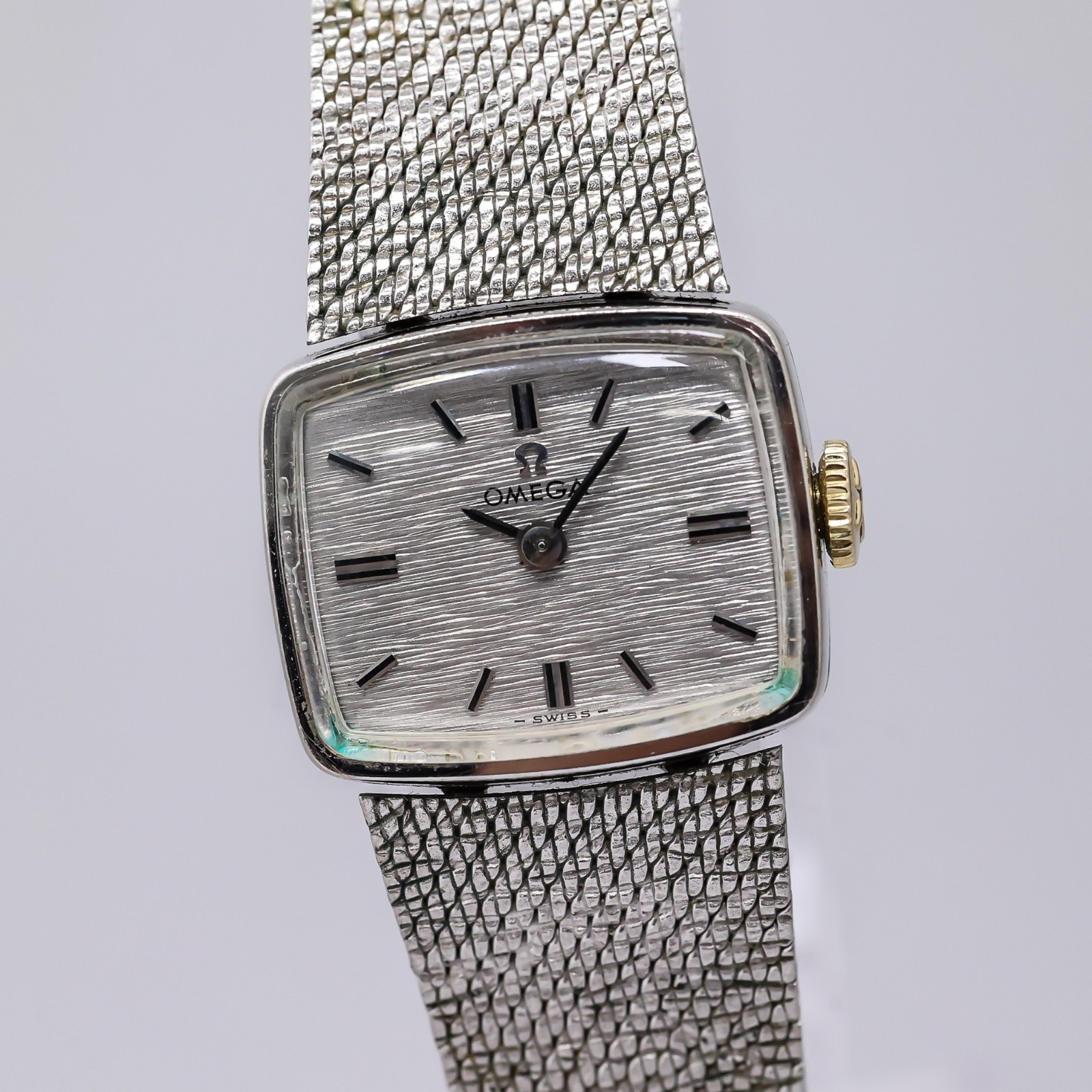 14K GF *Vintage 1971* OMEGA De Ville Cal.485 Manual Winding Linen 17J 20mm Women