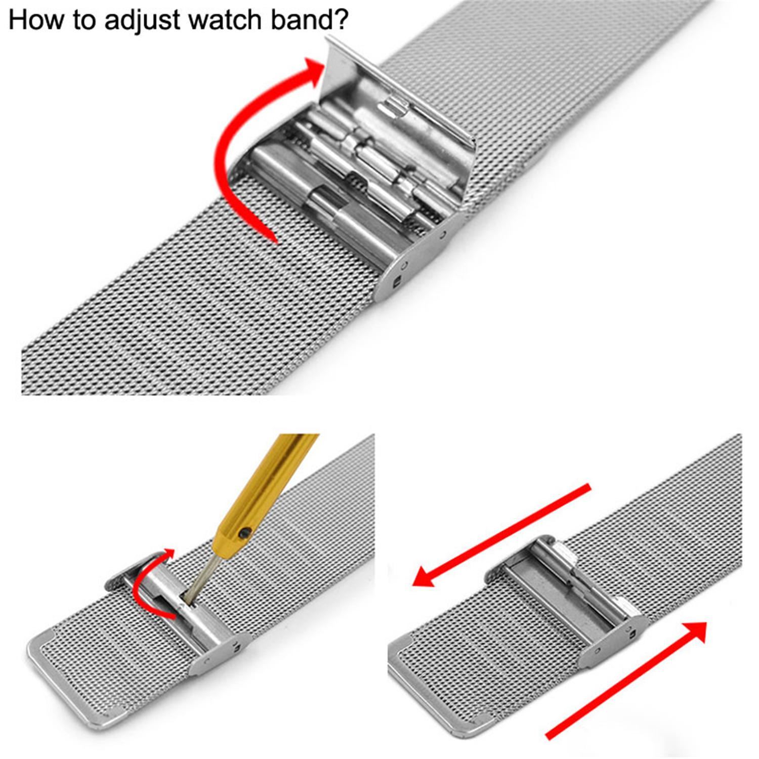 22mm Stainless Steel Mesh Watch Band For Samsung Galaxy Watch 46mm Gear S3 Strap