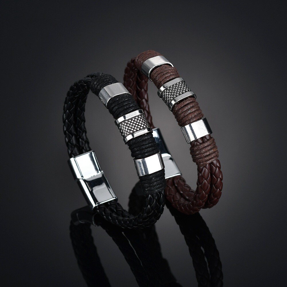 10Pcs Wholesale Lots Bulk Random Punk Men Women Couple Leather Bracelet Jewelry